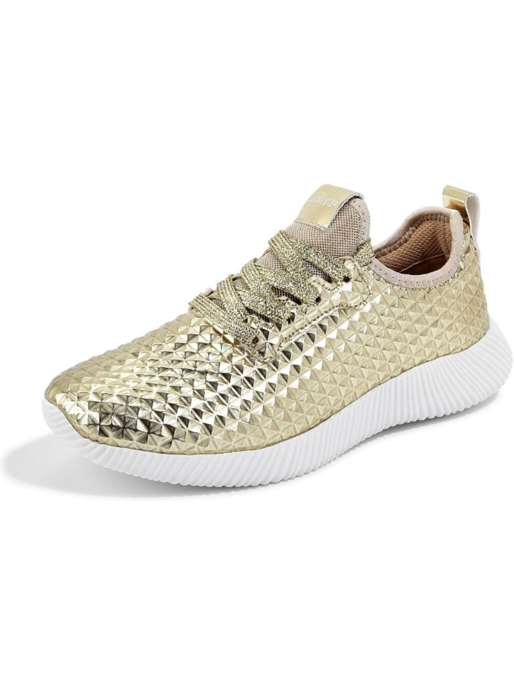 Metallic Studded Fashion Sneakers | Lightweight Casual Jogger Walking Shoes
